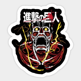 AOT Colossal Titan Fiery Look Sticker